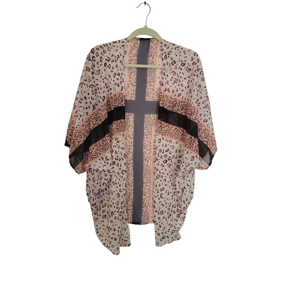 Leopard Print Kimono Cardigan Size 2XL